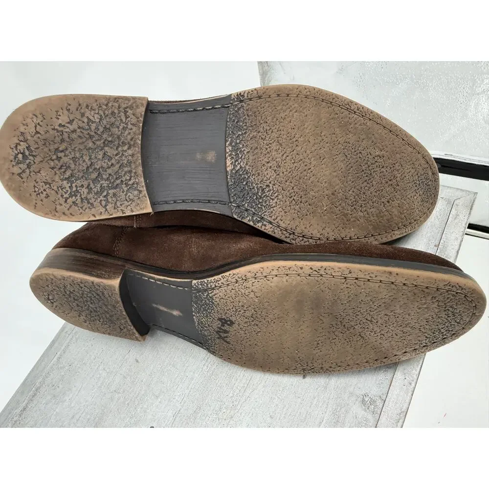 Ben Sherman Brown Suede Chelsea Leather Boots Men's Size 11 Casual Dress Ankle